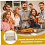 Abibiocy Hydromètre à Alcool 3pcs 0-100 Testeur d'alcool à l'épreuve du mètre gradué avec thermomètre et boîte en Bois, hydromèt