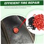 Kit de réparation de pneus, kit réparation pneus pistolet bouchon métallique robuste travail lourd avec accessoires pour perfora