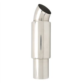 Tuyau de Silencieux D'échappement de Voiture Embout D'échappement de Voiture Embout de Silencieux de Queue 51mmx63mm Entrée Rond