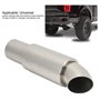 Tuyau de Silencieux D'échappement de Voiture Embout D'échappement de Voiture Embout de Silencieux de Queue 51mmx63mm Entrée Rond