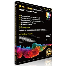 Papier de transfert de chaleur par sublimation MR.R Premium pour EPSON et Sawgrass 105gsm A4 8.25''X11.69''