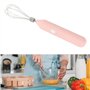 Fouet Électrique Portable pour la Cuisson à la Maison (Rose)