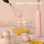 Batteur Électrique Sans Fil, Fouet Électrique Portable pour la Cuisson à la Maison (Rose)