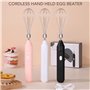 Batteur Électrique Sans Fil, Fouet Électrique Portable pour la Cuisson à la Maison (Rose)
