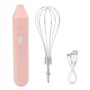 Batteur Électrique Sans Fil, Fouet Électrique Portable pour la Cuisson à la Maison (Rose)