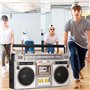 Radio Et Enregistreur Rétro, Lecteur De Cassette Radio De Style Années 80 avec Bluetooth/AM/FM, Boombox à Cassette, Lecteur CD P