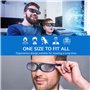Cuifati Lunettes 3D 144 Hz Rafraîchissement Lunettes 3D Rechargeables FHD 3D View Lunettes Actives pour Diverses Technologies 3D