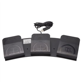 Pédale de jeu USB 3 boutons pour instruments multimédias