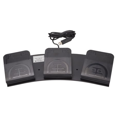 Pédale de jeu USB 3 boutons pour instruments multimédias