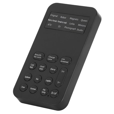 Universal Mini Sound Carte for Game Live Broadcast? Changeur de Voix Masculin à Féminin avec 12 Fonctions et 8 Effets
