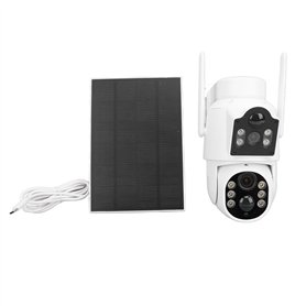 Cameras de sécurité Solaire Extérieure 2MP Double Objectif