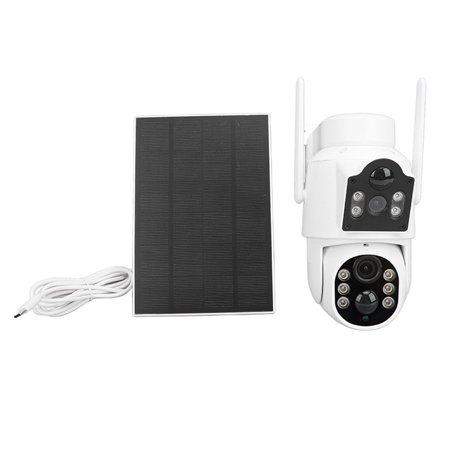 Cameras de sécurité Solaire Extérieure 2MP Double Objectif