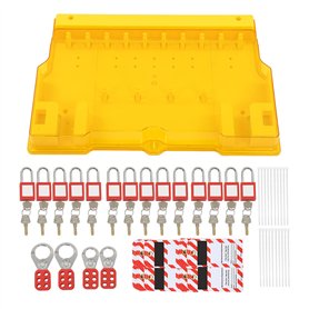 Kit Complet de Station de Lock-out Lock-out avec Coussins Clés Hasps Hangtags pour la sécurité Usines - Conseil Gestion Visuelle