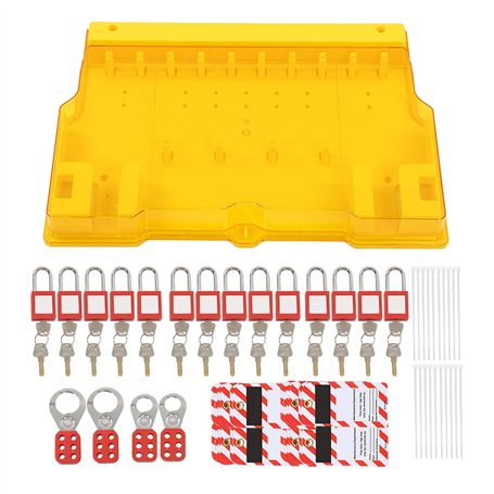 Kit Complet de Station de Lock-out Lock-out avec Coussins Clés Hasps Hangtags pour la sécurité Usines - Conseil Gestion Visuelle
