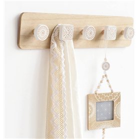 LNGFSH Porte Manteau Mural Bois