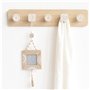 LNGFSH Porte Manteau Mural Bois,Patère Murale,Bois Massif Porte Manteau Salle De Bain,5 Crochets pour Manteaux Veste pour chambr