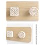 LNGFSH Porte Manteau Mural Bois,Patère Murale,Bois Massif Porte Manteau Salle De Bain,5 Crochets pour Manteaux Veste pour chambr
