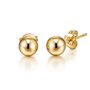 Boucles D'oreilles Tige Boule Plaqué Or