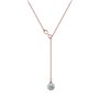 Philip Jones Collier Infini Plaqué Or Rose Créé avec des Cristaux Zircondia®