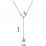 Philip Jones Collier Infini Plaqué Or Rose Créé avec des Cristaux Zircondia®
