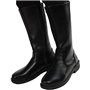 MWbetsy Hommes Cuissardes en Cuir Bottes Unisexe d'équitation Performance Chaussures étape Jambe Large Mi-Mollet à Fermeture écl