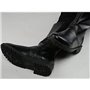 MWbetsy Hommes Cuissardes en Cuir Bottes Unisexe d'équitation Performance Chaussures étape Jambe Large Mi-Mollet à Fermeture écl