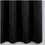 HOMEROKK Lot de 2 Rideaux Occultants 100% Polyester (Noir, 140 X 260 cm)