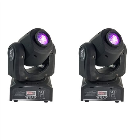 PARTY LIGHT - Pack JEUX DE LUMIERE 2 Lyres DMX GOBOS puissantes et rapdes multi-couleurs PA DJ SONO Disco-mobile Bar Club