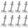 Pamtns Boulon Inox 8 Pièces Vis M6 T-Slot Rainure T Vis Pince à Rainure Attache Outils Boulons Vis Adaptateur T-Track Coffre de