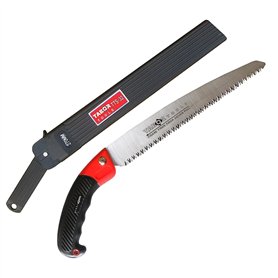 TABOR TOOLS Scie d'élagage TTS32A - Lame en acier trempé 25cm - Scie de jardin avec gaine - Pour coupe d'arbres