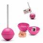 Lollypop Taille-crayon manuel amusant de qualité ressemble à des bonbons - Taille-crayon coloré inclus - Rose