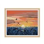 Kit de broderie au point de croix estampé pour débutants – Coucher de soleil 2 (imprimé 11CT 50 × 41 cm)