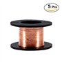 Fil de Cuivre émaillé de 5 Pièces, Fil de Bobinage d'aimant émaillé de 0,1 Mm X 12 M, Fil d'aimant pour Haut-parleurs de Moteurs