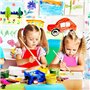 KNEWMART Blouses et tabliers d'artistes pour enfants,12 Pièces Enfants Artistes Tabliers Imperméable Tissu Tabliers Peinture Des
