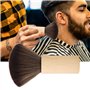 Pinceau de coiffeur, brosse de plumeau de coiffeur brun clair, coiffure ultra douce pour balayer les cheveux à la maison, usage 