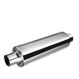 Embout Silencieux en Acier Inoxydable pour Tube Échappement Voiture 16 Pouces Long 2 Pouces 50 Mm