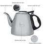 Joyzan Théière en Acier Inoxydable, Théières pour Cuisinière Induction Êlectrique Gaz Portable Thé Café Bouilloire Plaque Anti G