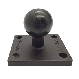 Gwxevce Base de Montage carrée en Aluminium avec Support de tête sphérique 1 Pouce pour Supports de vérin pour Motos GPS de la s