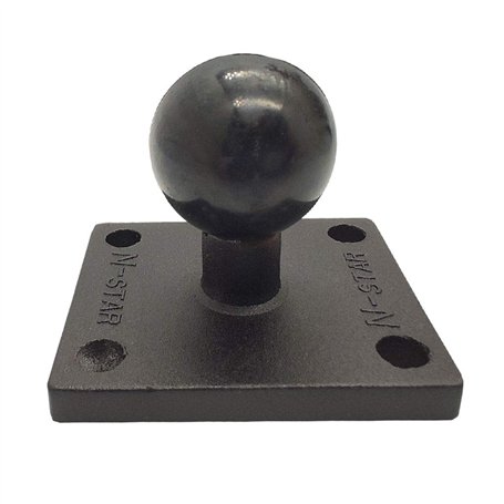 Gwxevce Base de Montage carrée en Aluminium avec Support de tête sphérique 1 Pouce pour Supports de vérin pour Motos GPS de la s