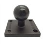 Gwxevce Base de Montage carrée en Aluminium avec Support de tête sphérique 1 Pouce pour Supports de vérin pour Motos GPS de la s