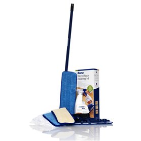 Bona - Kit Nettoyage Sol Pour Parquets - Balai Microfibre + 1000 ml Nettoyant Pour Parquets + 1 Pad en Microfibre
