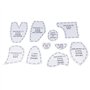 Patron de Couture Ours en Peluche, Ensemble de Modèles de Couture Ours Outils de Matelassage éducatifs Bricolage Réutilisable 10