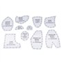 Patron de Couture Ours en Peluche, Ensemble de Modèles de Couture Ours Outils de Matelassage éducatifs Bricolage Réutilisable 10