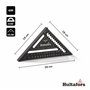 Hultafors 650340 Marqueur à trous profonds avec petit pied de biche et rafter carré de 180 mm I Kit d'outils de marquage