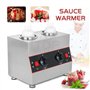 Chauffe-Bouteilles À Double Sauce, Chauffe-Sauce Commercial 320 W Avec Température Réglable De 30 À 85 ℃, Chauffe-Plats Pour Un 