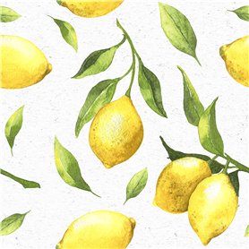 Lot de 20 serviettes au citron - Décoration de table - Découpage - Technique de serviette 33 x 33 cm