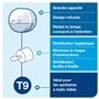 Tork SmartOne® Distributeur murale Mini Double pour papier toilette rouleau noir T9, grande capacité, gamme Elevation, 682008