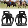 Aeun Étriers d'équitation, étriers d'équitation en Matériau de qualité Supérieure Polis à la Main avec Housse de Protection en P