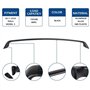 Voiture Galeries Toit pour Tesla Model 3 2017-2023,Aluminium Toit Étagère Croix Barres Balustrade Transporteur Porte-Bagages Toi
