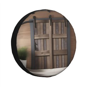 Country Barn Housse de pneu de porte en bois